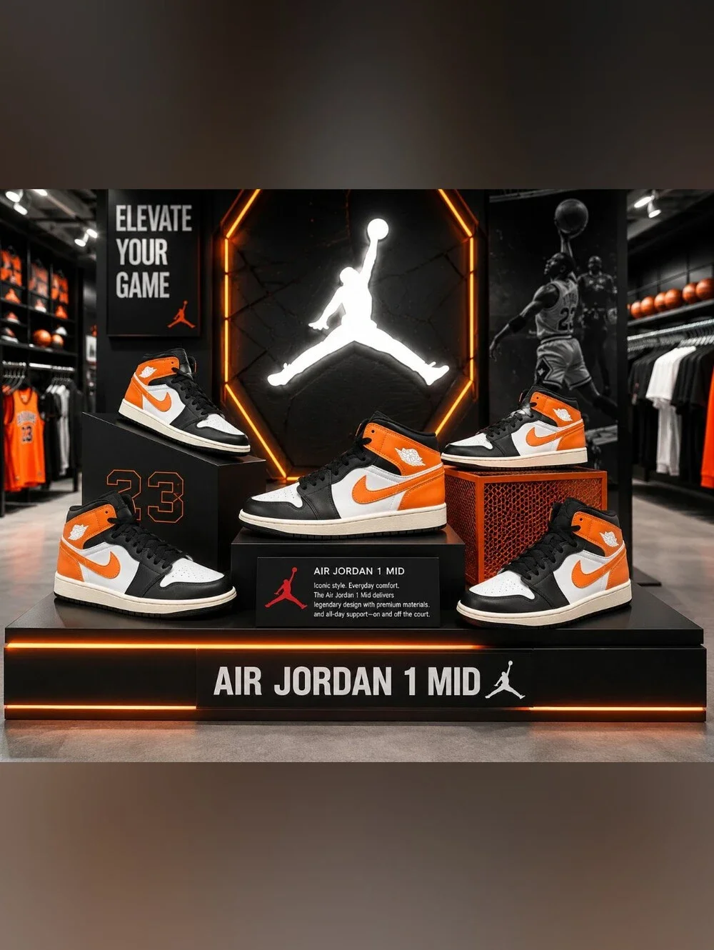 🚌 ✏️ 🍎Nike Air Jordan 1 Mid (GS)